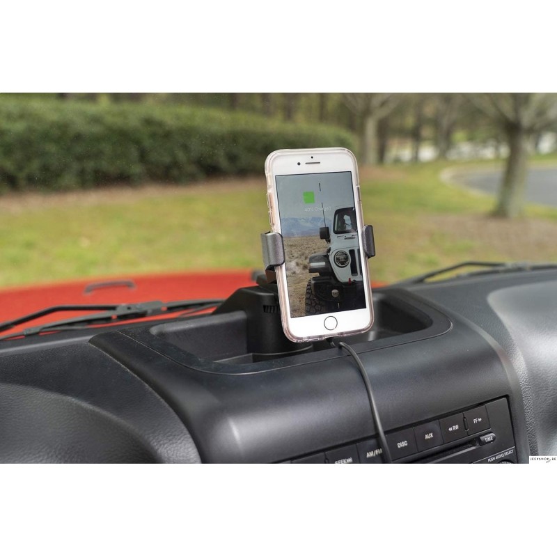 Dash multi-mount charging phone kit Jeep Wrangler JK  - Votre  spécialiste en accessoires pour Jeep Wrangler