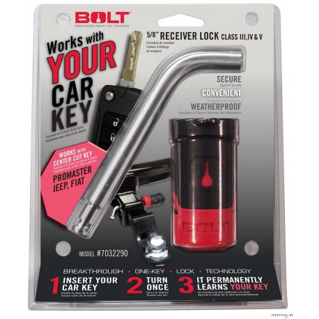 Bolt Lock - 5/8" Pin Trekhaak Slot - JL/JT