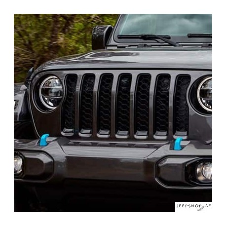 Blue Mopar Tow Hooks for US bumper - 2pcs -  - Votre spécialiste  en accessoires pour Jeep Wrangler