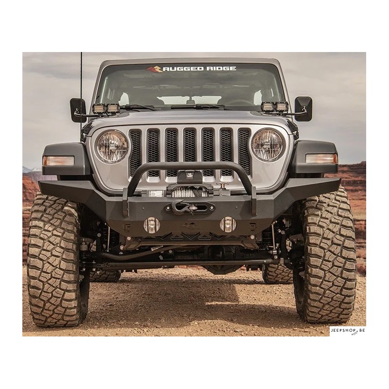 Rugged Ridge HD Full-Width Front Bumper for Jeep JK/JL/JT  -  Votre spécialiste en accessoires pour Jeep Wrangler