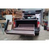 Backelized multiplex sliding tray