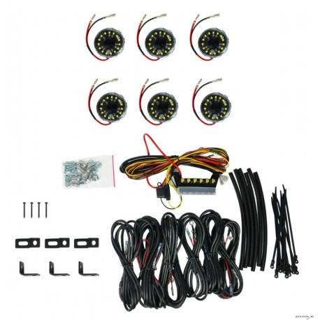 Kit d'éclairage de roches LED Cyclone V2 - 6 lampes