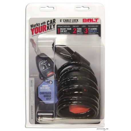 Bolt 6' Cable Lock for Jeep JK
