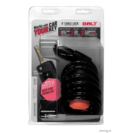 Bolt 6' Cable Lock for Jeep JL/JT