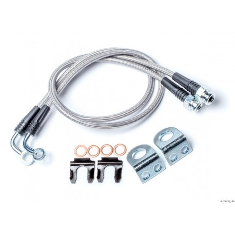 Stainless Steel Braided Brake Line Kit – Rear for Jeep JK