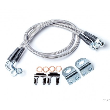 26” Stainless Steel Braided Brake Line Kit – Front for Jeep JK