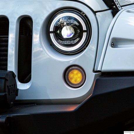 Clignotants Avant Led E-Mark Transparents pour Jeep JK ( 2pcs )